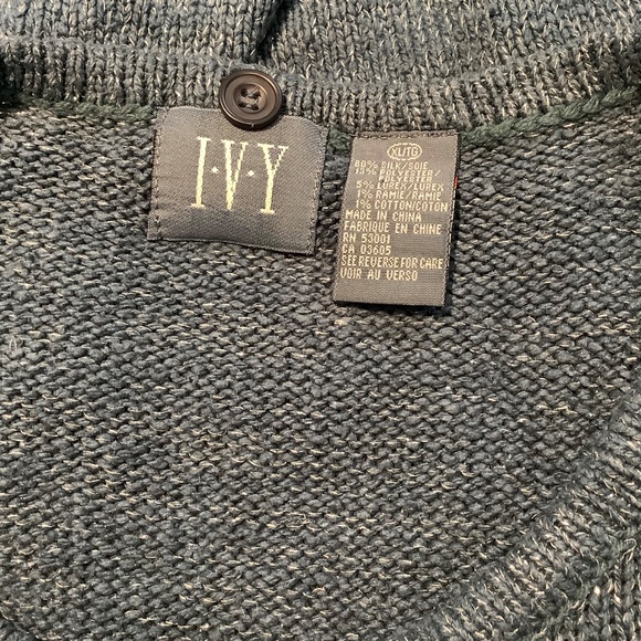 Silk knit Vest Cardigan XL - Picture 7 of 11